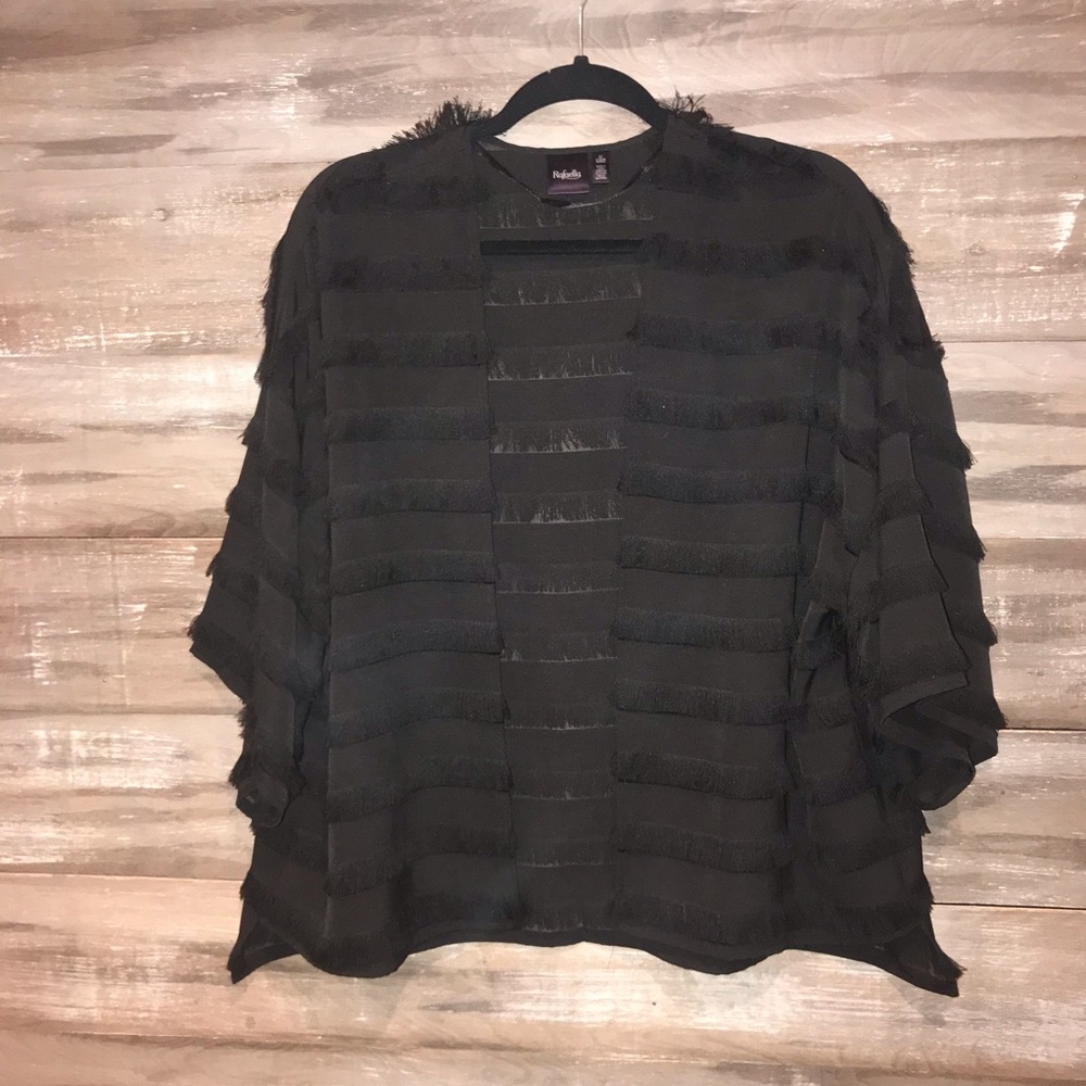 Black fringy dressy jacket!!